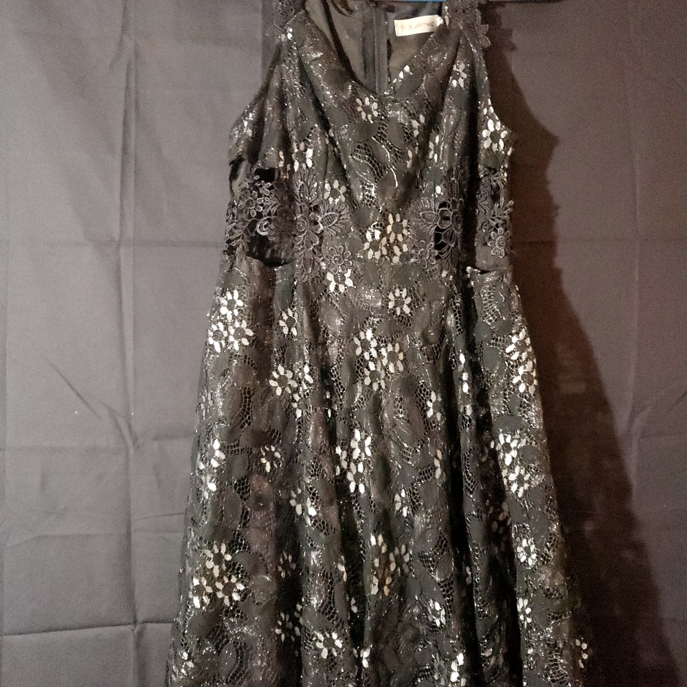 Black sparkling cutout dress